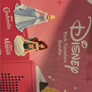 Disney Pink Toniebox with Cinderella and Ariel Figures